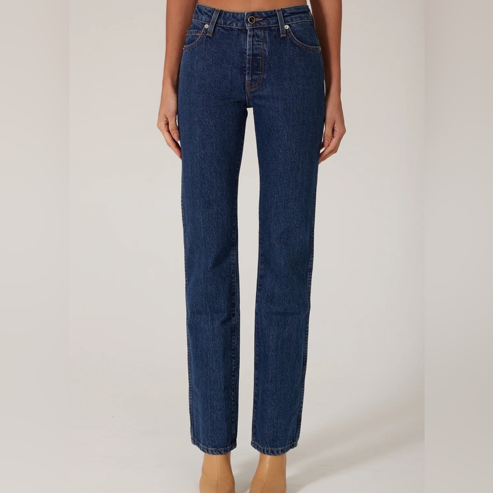 Women's Straight Leg Jeans - Blue 26/27 Same denim
